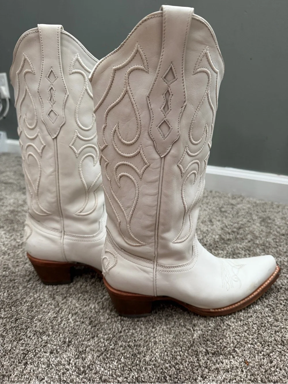 CORRAL WOMEN'S MATCHING STITCH PATTERN & INLAY TALL WESTERN BOOTS - SNIP TOE